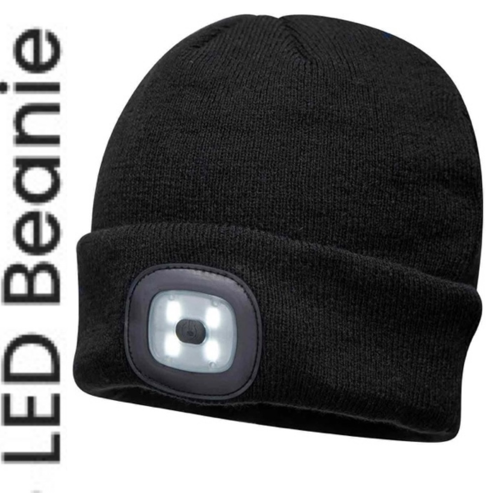 Black LED Beanie - Picture 1 of 6